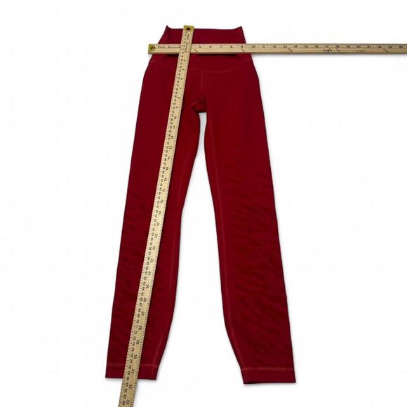 Lululemon Lunar New Year Wunder Under Red Leggings Pocket On Waistband Size 0 - Picture 6 of 7